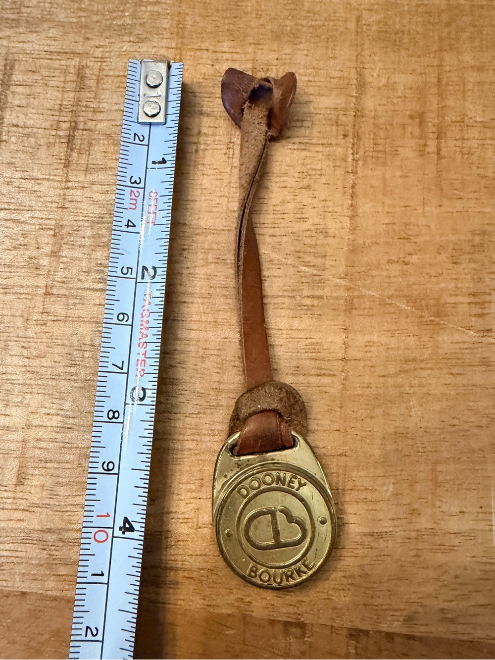 Vintage 80's Early D&B Logo British Tan Brown Leather Brass Fob Bag